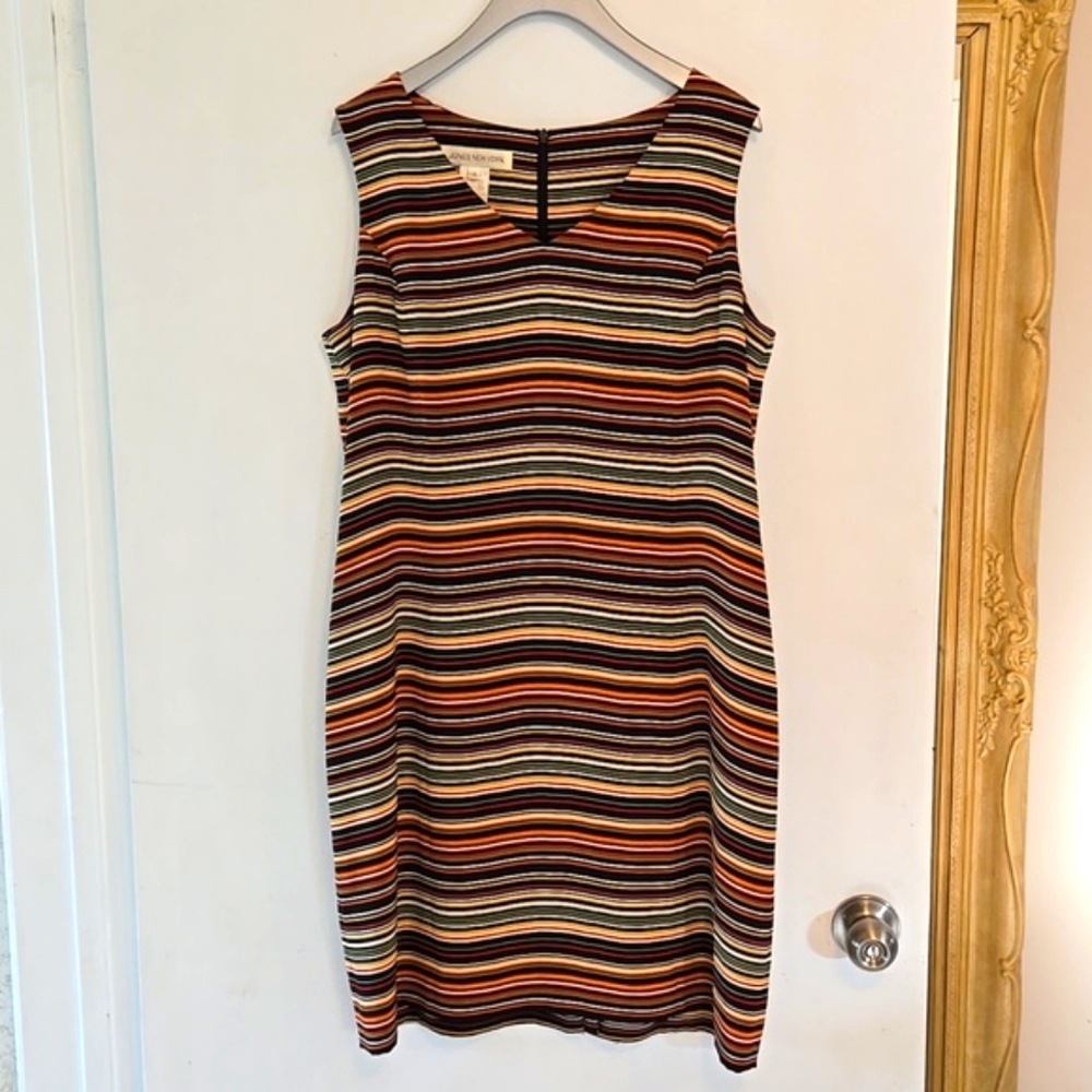 Jones New York Silk Sheath Dress 14 EUC